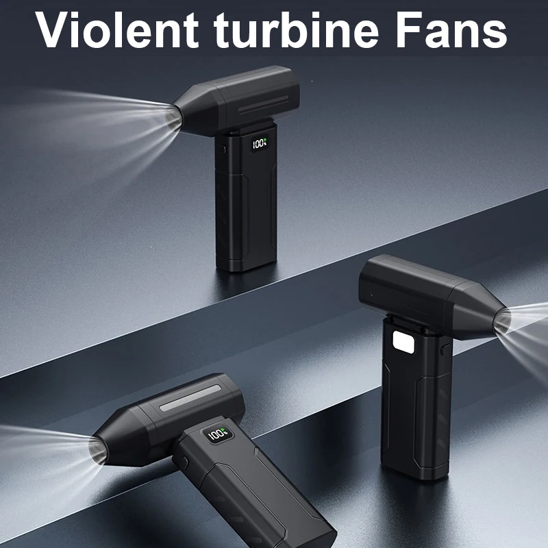 Violent Turbofan Blow Drier High Speed Brushless Mini Electric Fan Hair Drier Portable Outdoor Handheld Wireless Hair Dryer