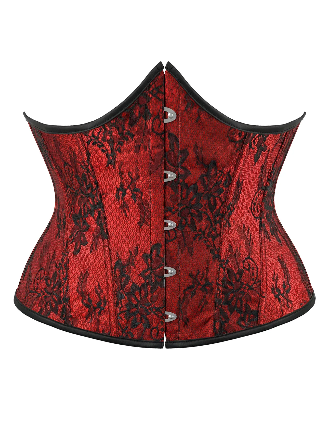 

Красный кружевной корсет под груди – винтажный корсет в стиле стимпанк, утягивающий талию, со стальными косточками и шнуровкой сзади, для вечеринок, косплея и готических образов.
