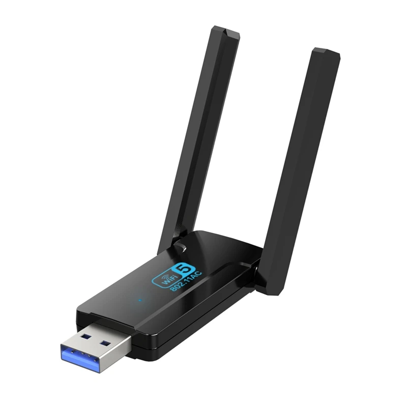 

Wireless USB Wifi Adapter For Desktop PC, 1300Mbps Wifi Network Adapter 2.4G/5Ghz, Wireless Adapter For Windows 11/10, Durable