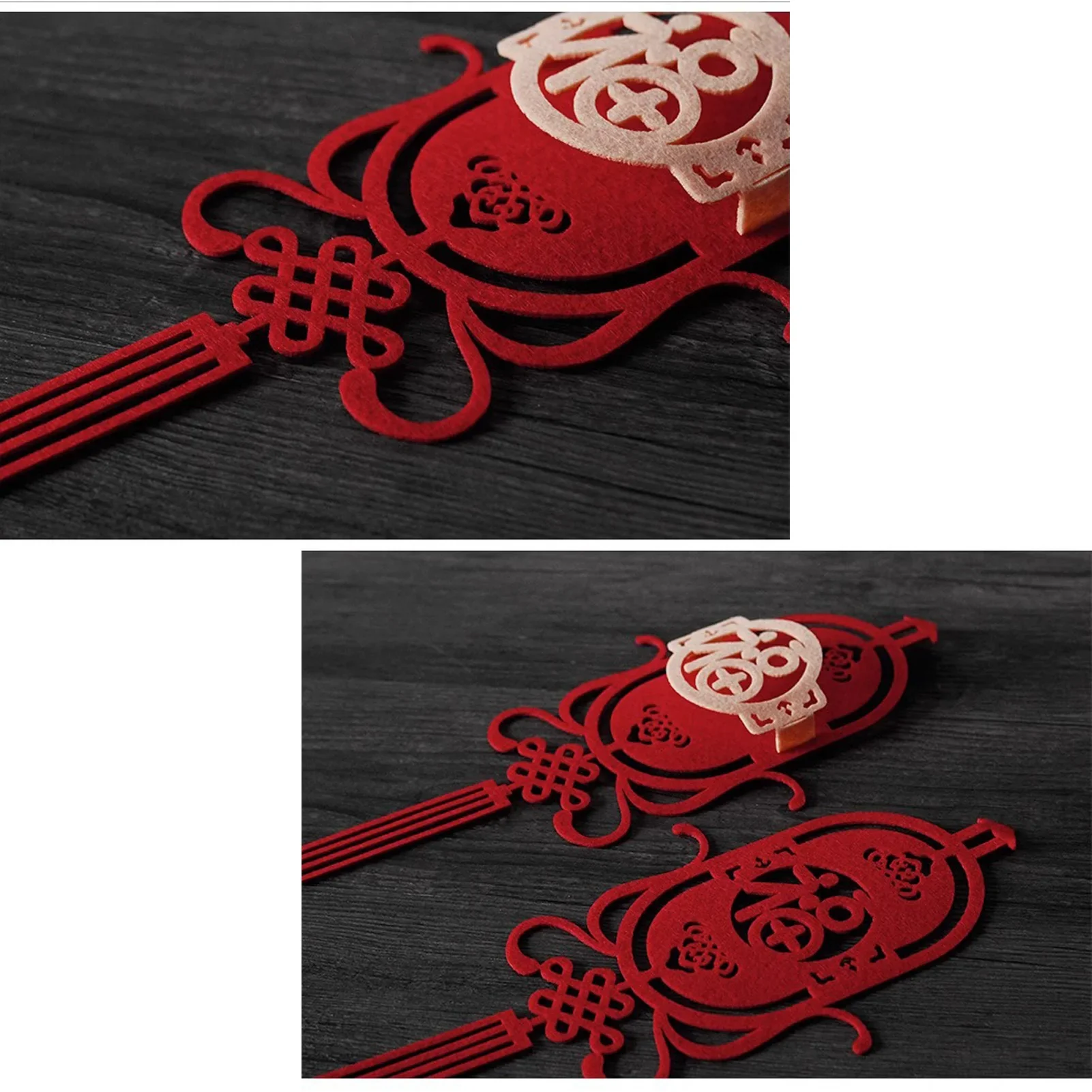 Capodanno cinese Lucky Fu Nappa che tira la bandiera Flanella Festival di primavera cinese Capodanno Ornamenti pendenti con ciondolo rosso