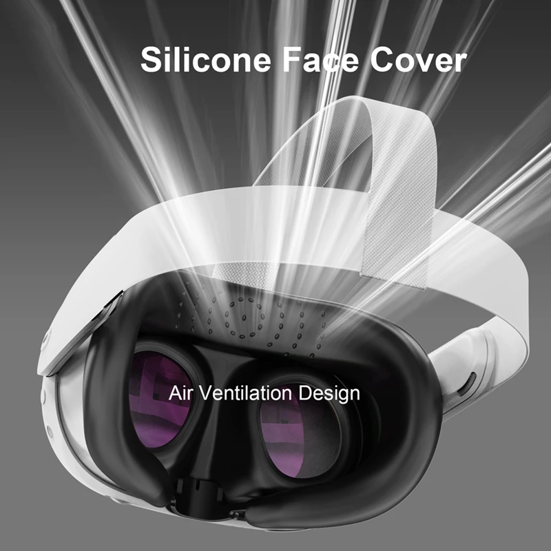 Kit de protection de masque VR pour Meta Quest3, housse de rangement anti-poussière pour casque, housse de protection portable en silicone Grip