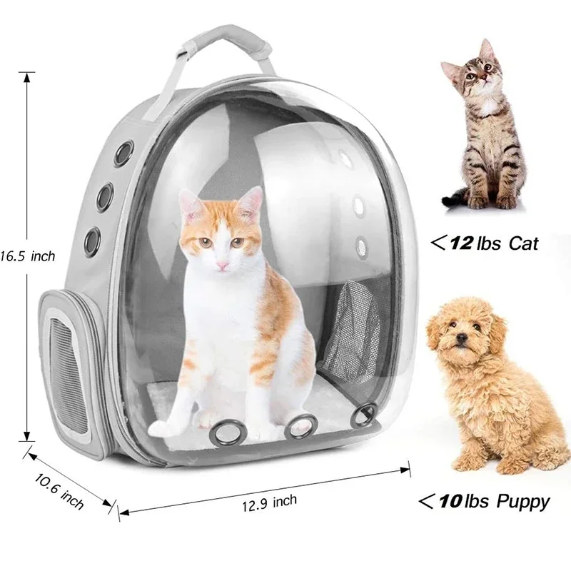 Cat Pet Carrier Bags Cat Backpack Breathable Dogs Carrier Bag Portable Space Capsule Pet Backpack Outdoor Travel Cat Carrier Bag