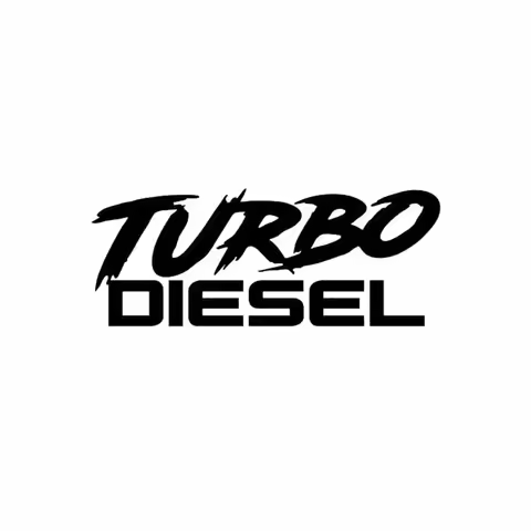 TURBO DIESEL Car Sticker Decal Funny Boosted Vinyl Black Silver 12.9cm*5cm