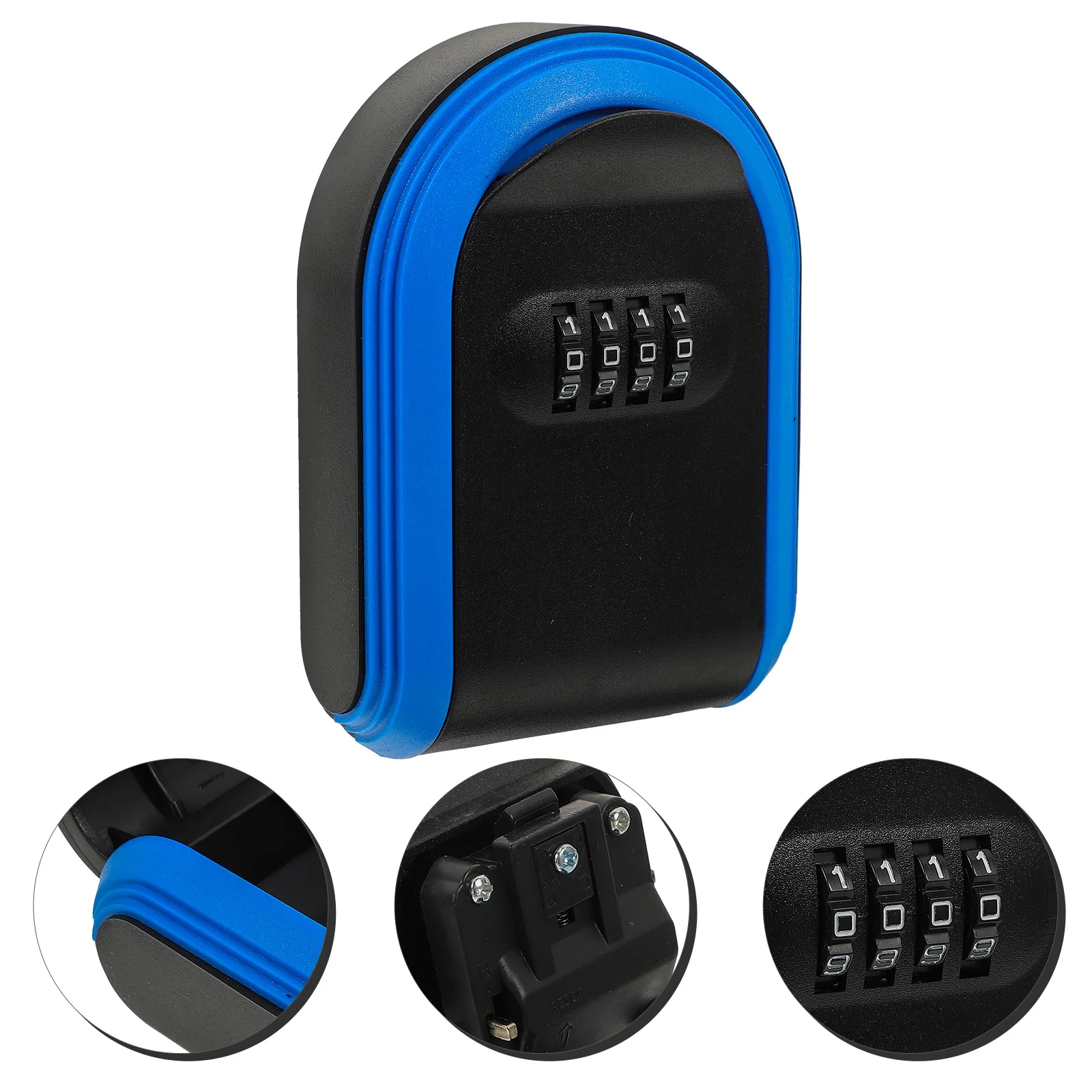 4 Digit Resettable Combination Code Lock Box for Keys Wall Mount Outdoor Key Storage Security Plastic Key Lock Box