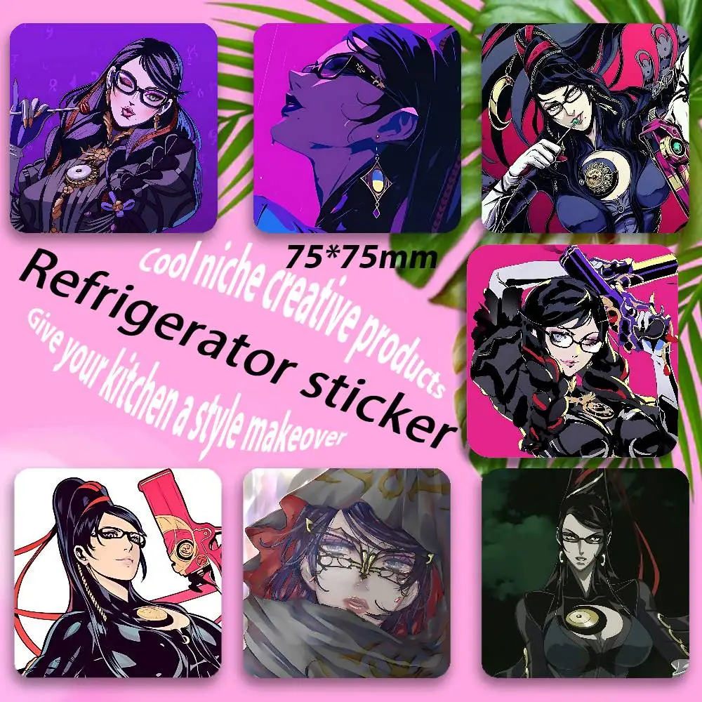 Cool B-Bayonettas-S Game Fridge Magnet Personalized Magnetic Durable Plastic Square Picture Surface Fridge Magnets