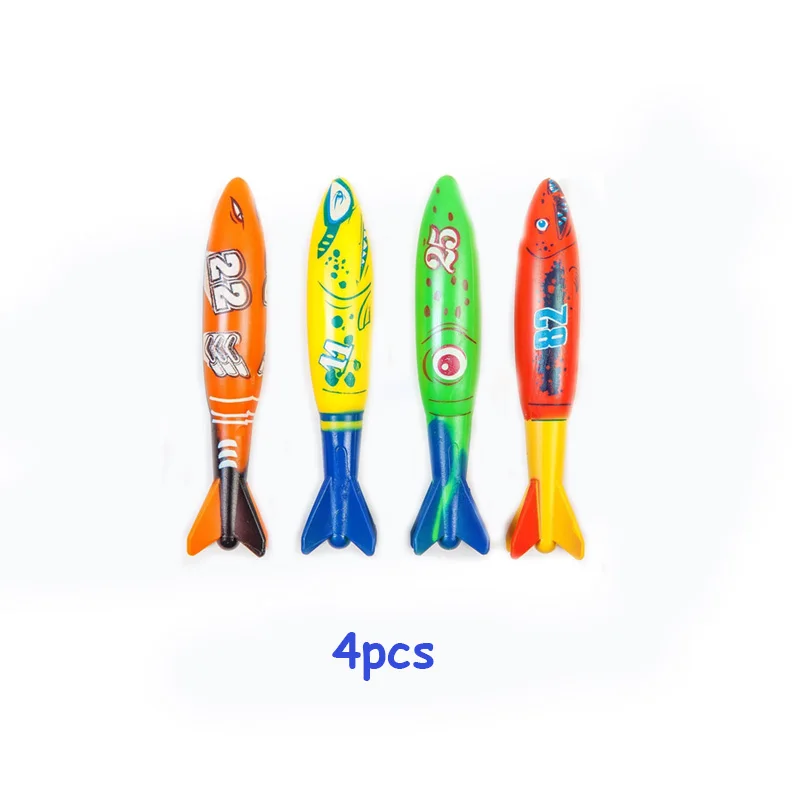Juego De Buceo Infantil – 4 Anillos Y 3 Pulpos Submarinos, Juguetes De Piscina Para Aprender A Nadar, Regalo De Verano Para Niños