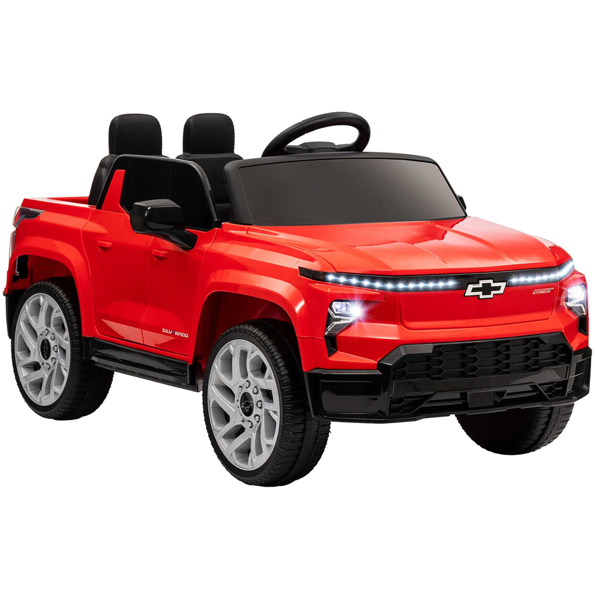 12V Chevrolet Silverado Ev Rst Licensed Kids Electric Car, Red