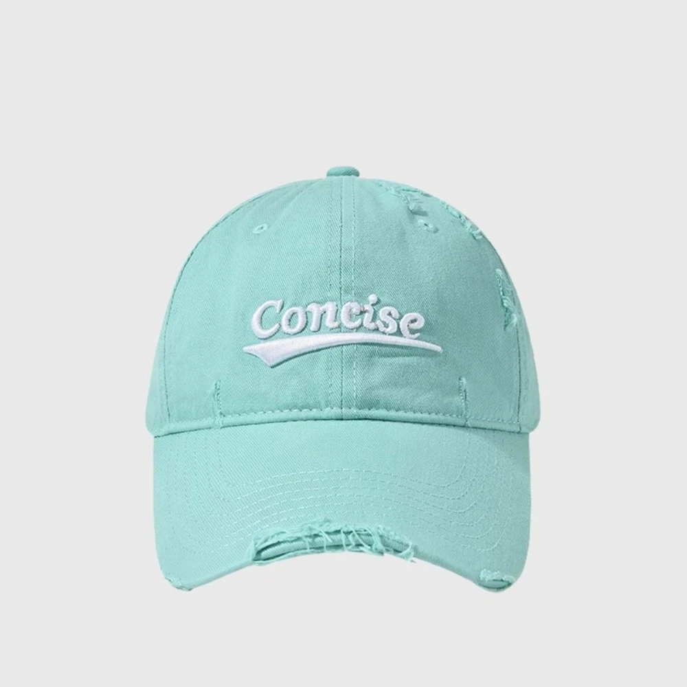 

Adjustable Korean Letter Baseball Hat Cotton Y2k Holes Peaked Cap Embroidery Visor Snapback Cap Streetwear