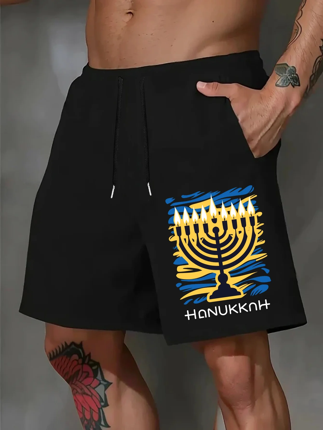 

Мужские модные повседневные спортивные шорты с узором из чистого хлопка, дышащие и прочные, идеально подходят для летних путешествий и отпуска.