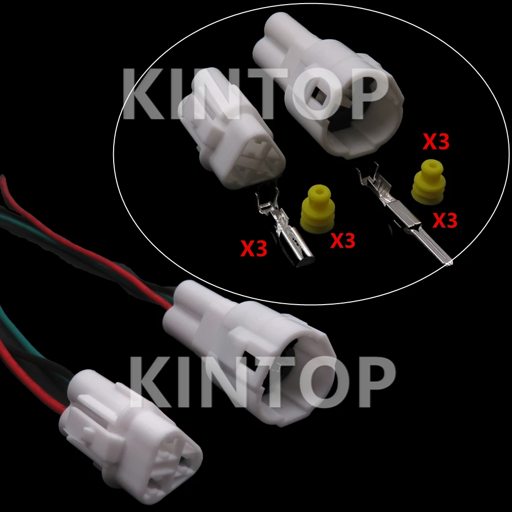 

1 Set 3 Pins 6180-3241 Auto Male Female Wire Socket Starter Auto Replacement Plug Parts 6187-3231 Car Electrical Connector