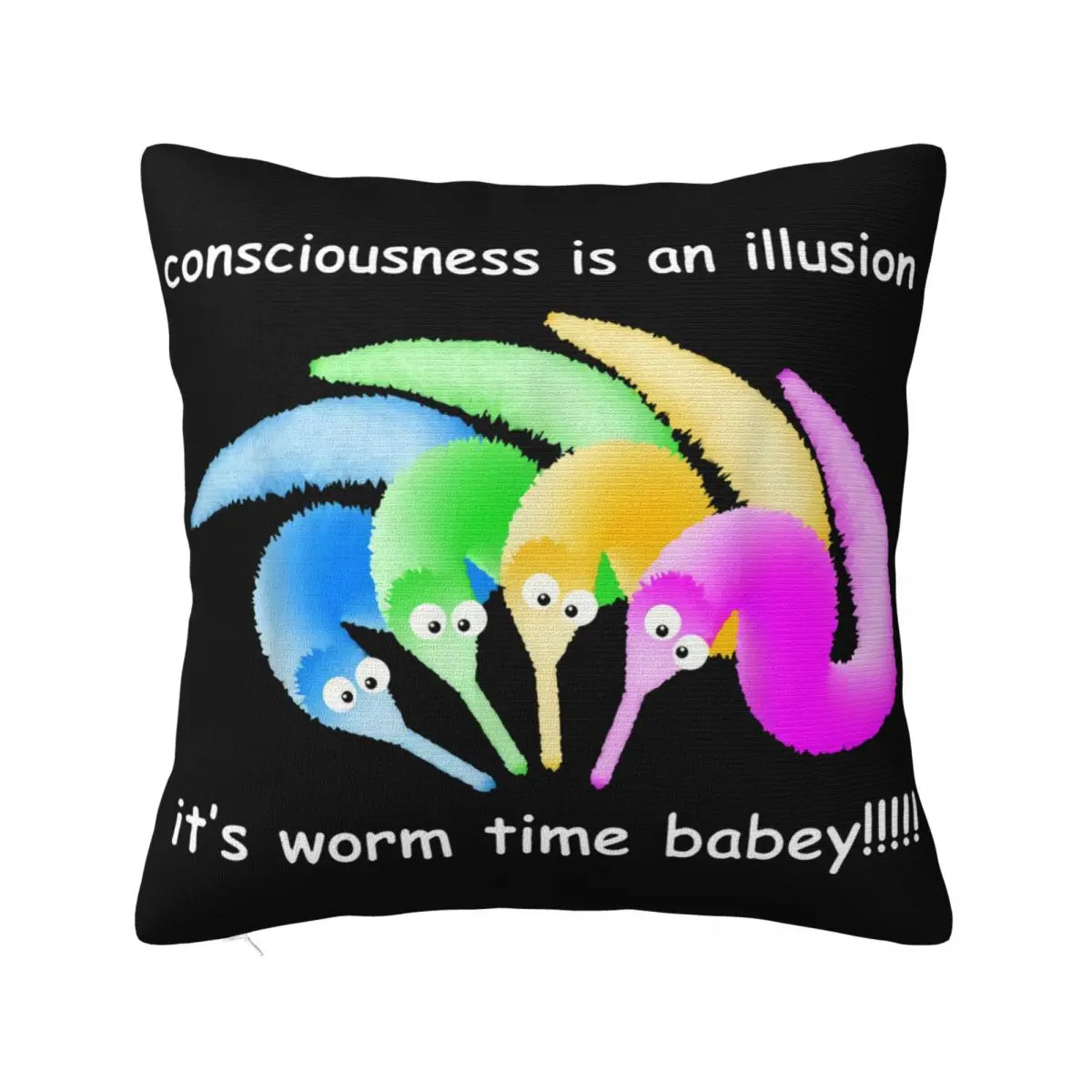 Rare Death Is Inevitable Magic Worm On A String Meme Mens Graphic Letter Animal Comical Pillow Case