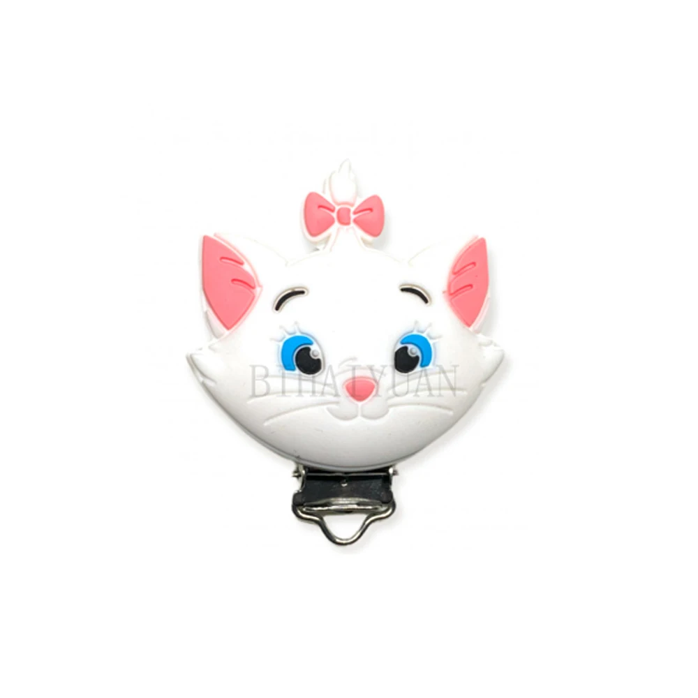 1pcs marie cat Minnie mouse stitch Silicone clip Baby DIY Pacifier Chain Clips Beads pen Toy Jewelry Accessories