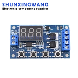 DC 12V 24V Dual MOS LED Digital Time Delay Relay Trigger Cycle Timer Delay Switch Circuit Board Timing Control Module DIY