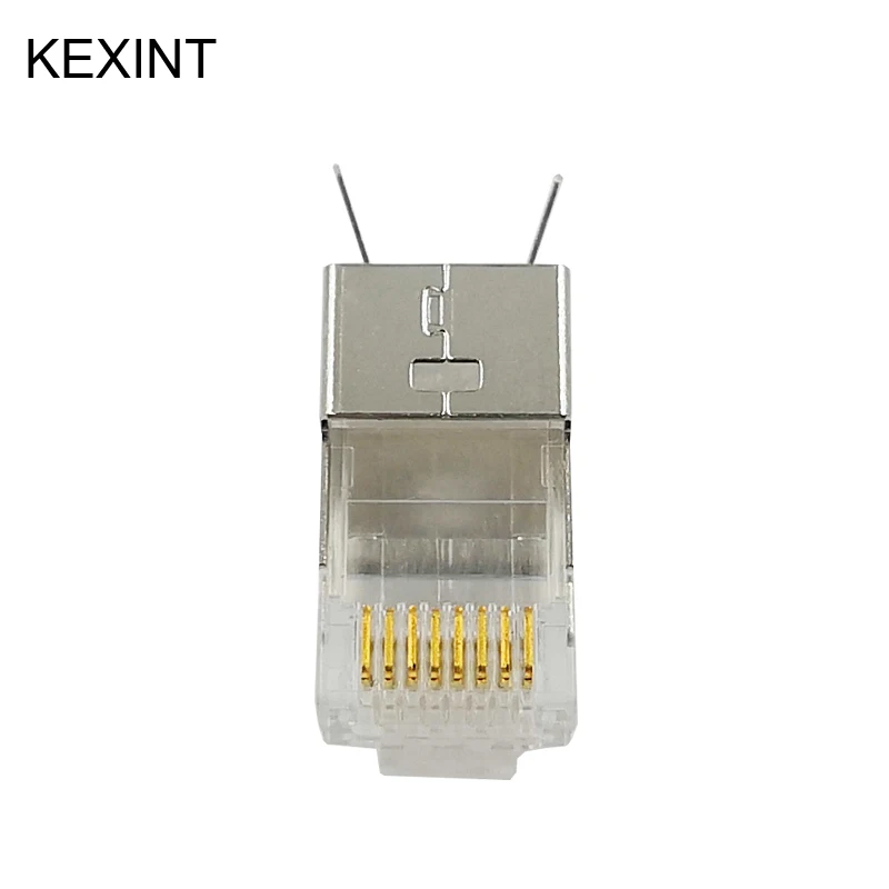 Kexint vergoldete Metalls child Stecker utp rj45 8 p8c cat6a cat7 ftp ez Stecker