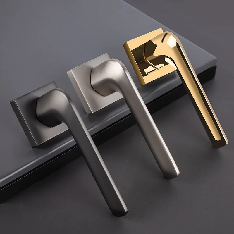 

Zinc Alloy Bedroom Door Lock PVD Golden Split Type Magnetic Suction Mute Universal Handle Indoor Door Lock