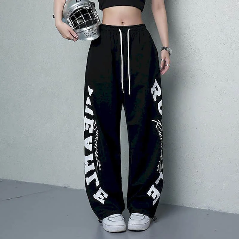 

Women Pants American Vintage Hip-Hop Jazz Sweatpants High Waist Loose Sporty Trousers Korean Fashion Streetwear Women Clothing