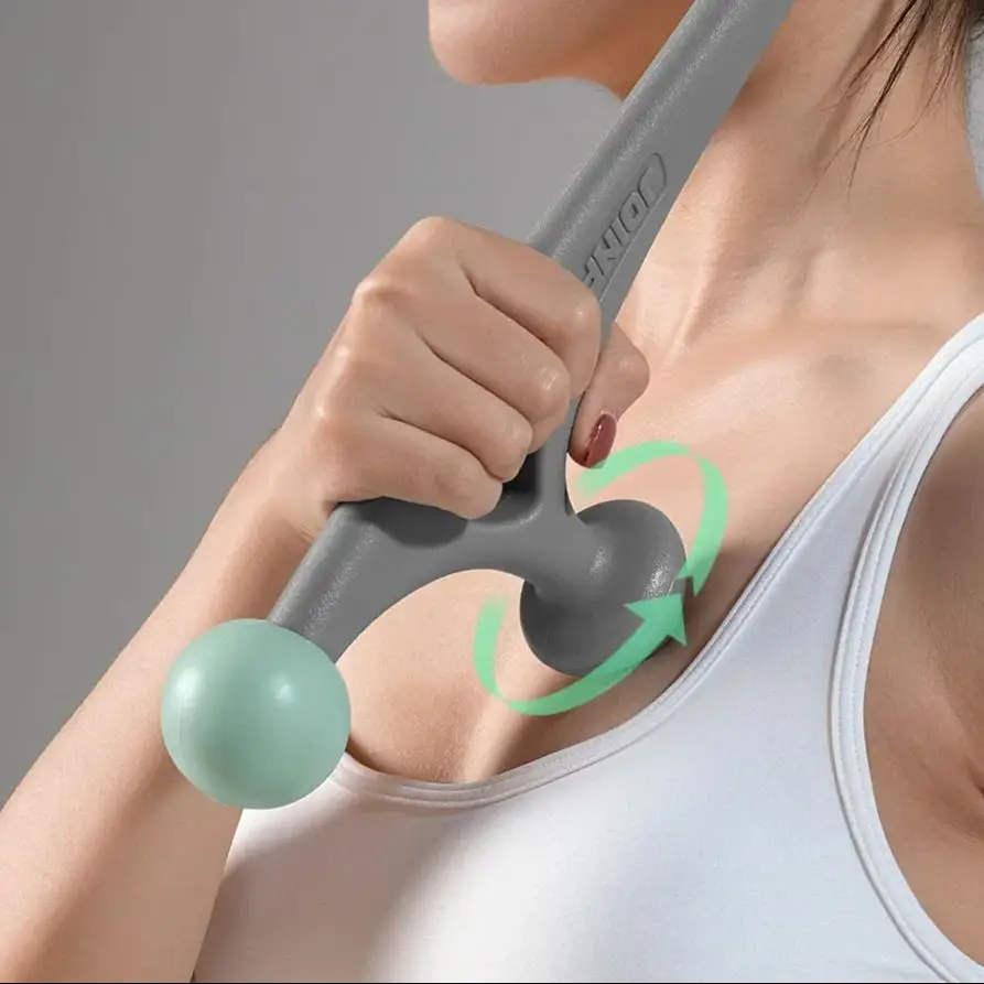 Back Neck and Foot Massager, Trigger Point, Fibromyalgia Pain Relief, Manual massage hook，Massage stick，Cane
