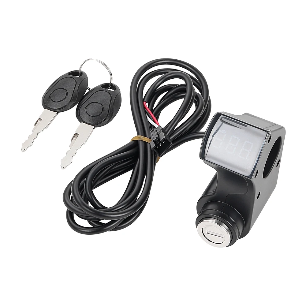 For ZERO 8X 10X 11X Ignition Key Power Key Lock Thumb Throttle Voltmeter Digital Voltage Display Switch Power Electric Scooter