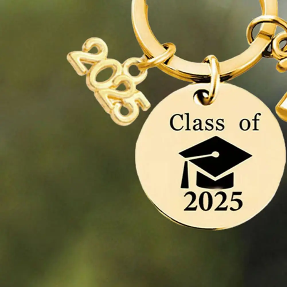 Class of 2025 Graduation Gift Stainless Steel Engraving Keychain for High School College Graduates Inspirational Keepsake for Hi
