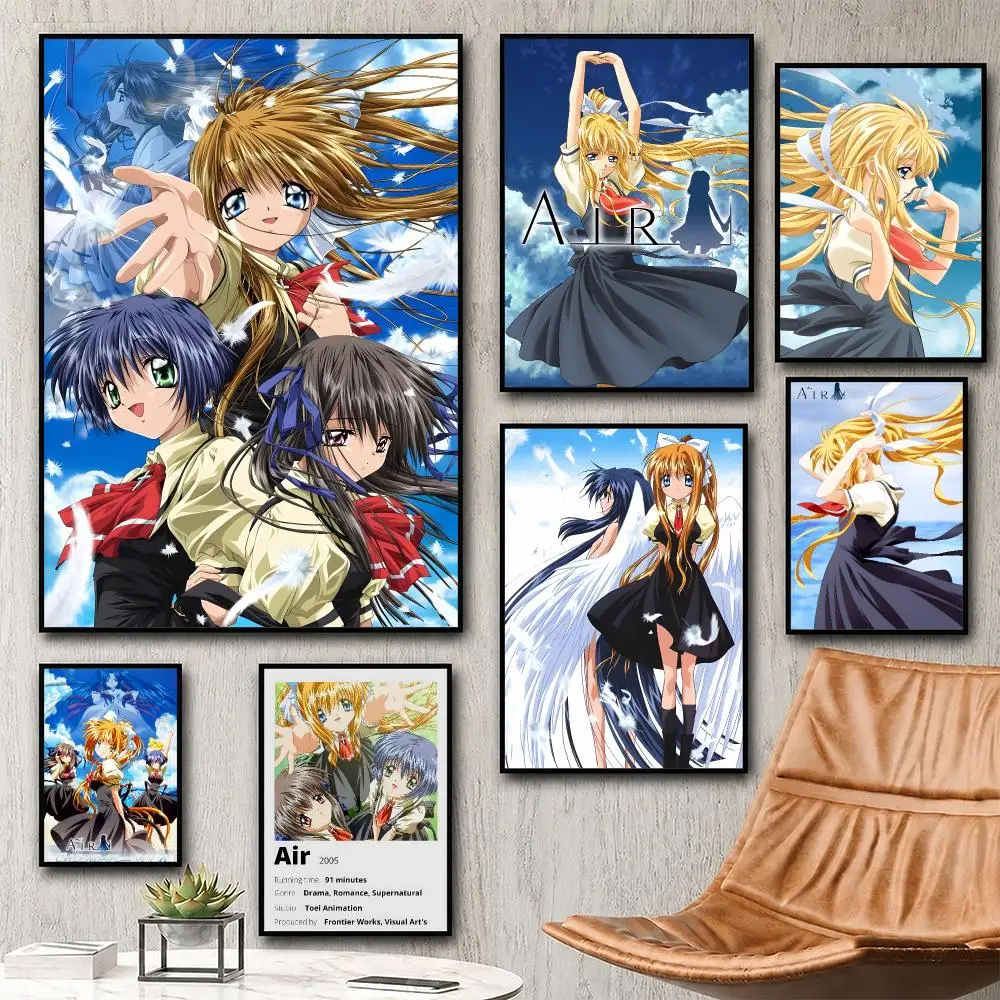 Ästhetisches Wandkunst-Poster, trendiges Anime-AIR-Poster für Schlafzimmer, Studentenwohnheim, Heimdekoration, großes Wandbild-Druckbild
