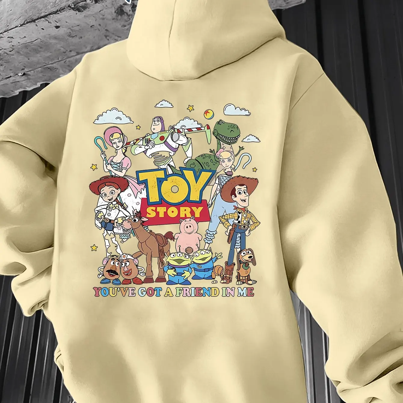 

Мужская толстовка с капюшоном «История игрушек Диснея», осенне-зимний повседневный пуловер унисекс, спортивный костюм, одежда с капюшоном, уличная одежда большого размера