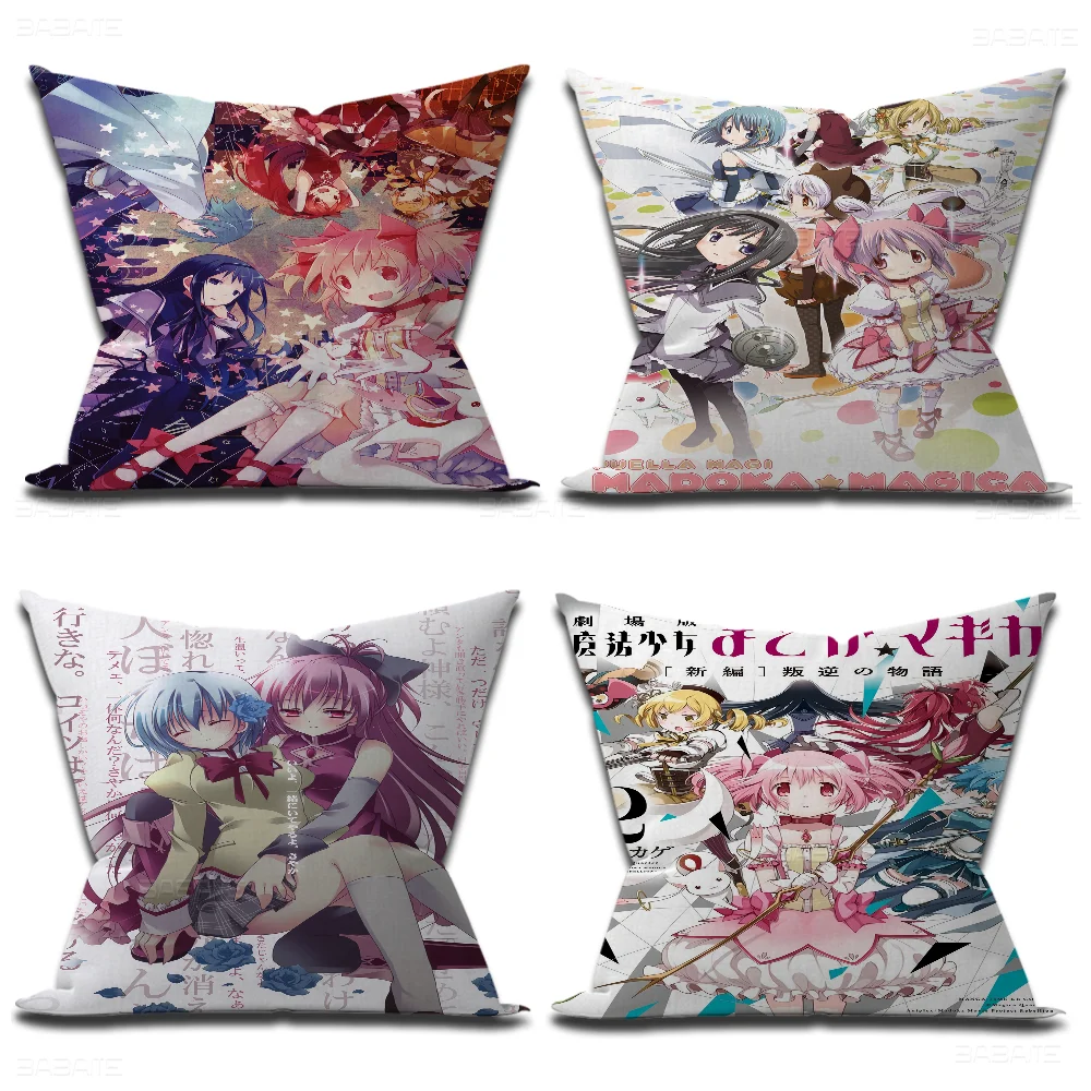 Anime Puella Magi Madoka Magica Cushion Cover Pillow Cover Decor Pillowcase Printed Cushion Case For Couch