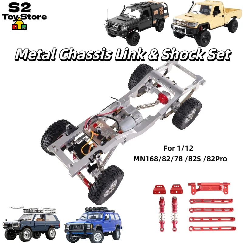 

MN168 MN78 MN82S Pro RC Car Upgrade Parts Aluminum Shock Absorber Chassis Linkage Bracket For 1 12 Scale Off Road Crawler Truck