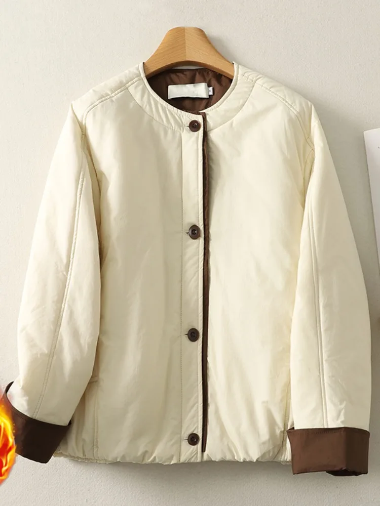 

Легкая хлопковая куртка Color Blo для женщин: зимняя, модная, антивозрастная, больших размеров, теплая, стильная, хлопковое пальто