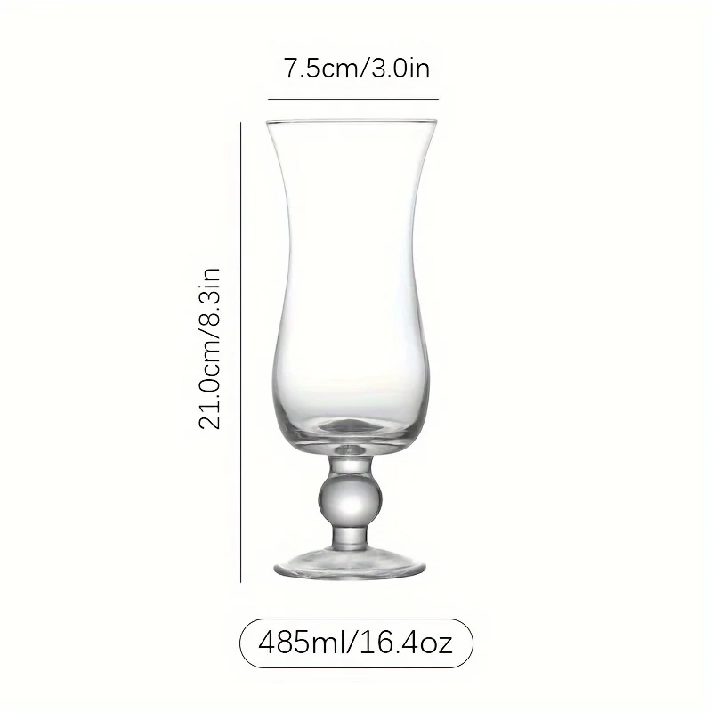 1pc Simple Hurricane Cup Creative Cocktail Cups Short-footed Juice Cold Drink Glass Wide Mouth Cocktail Glasses Summer Essential