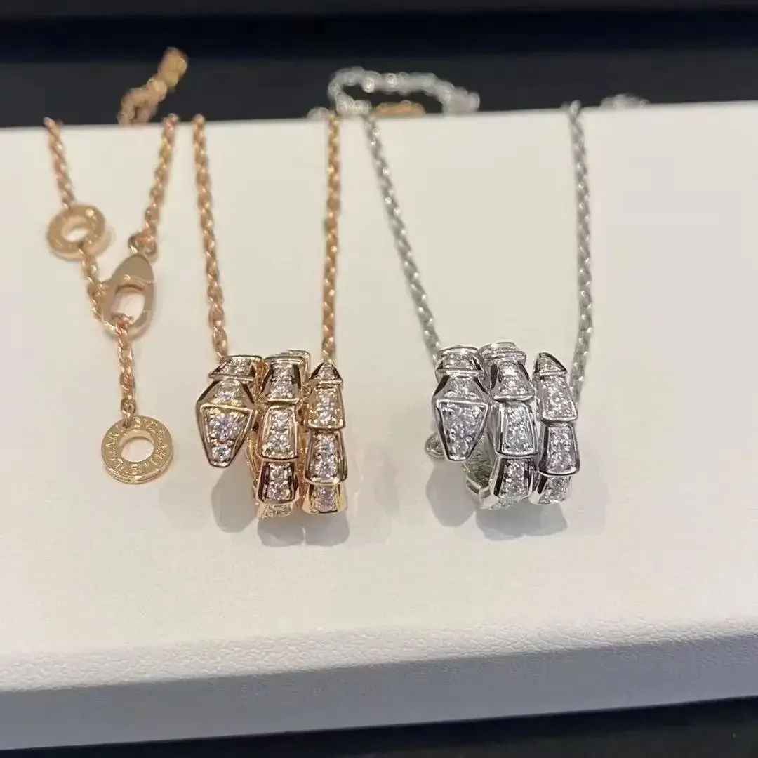 

Оригинальный французский дизайн S925 с бриллиантами, многокруглое ожерелье со змеей, свадебный подарок на День святого Валентина