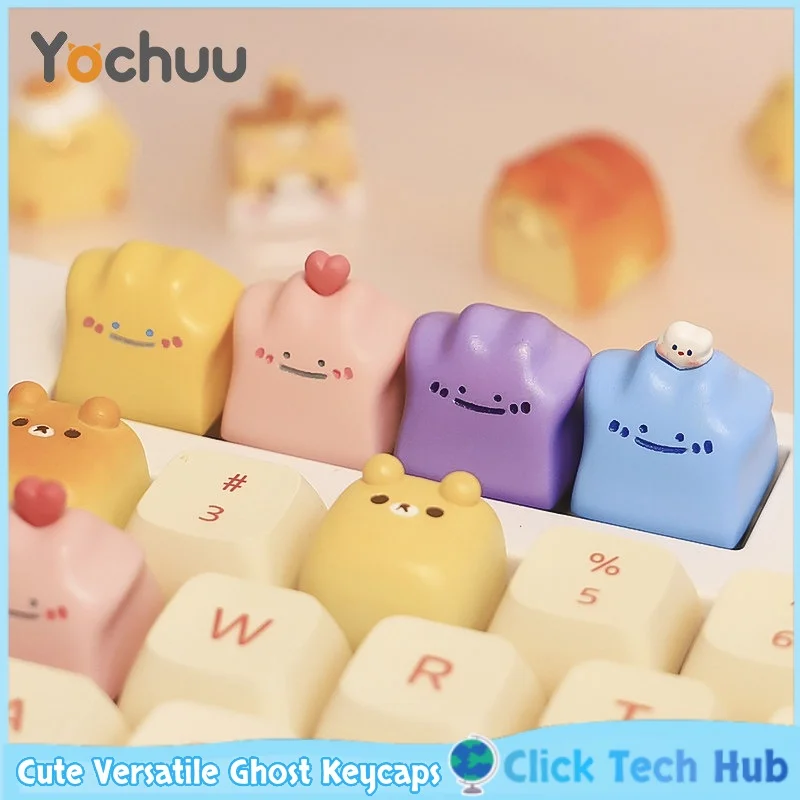 Cute Versatile Ghost Keycaps 1pcs 3d Printed Personalized Anime Key Cap Customized Mechanical Keyboards Keycaps Holiday Gifts
