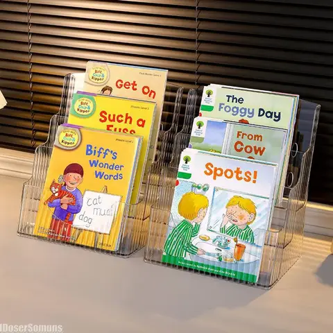 Étagère de chevet murale en acrylique transparent pour enfants, rangement de spe, livre de bureau, boîte de rangement d'images, T1, nouveau