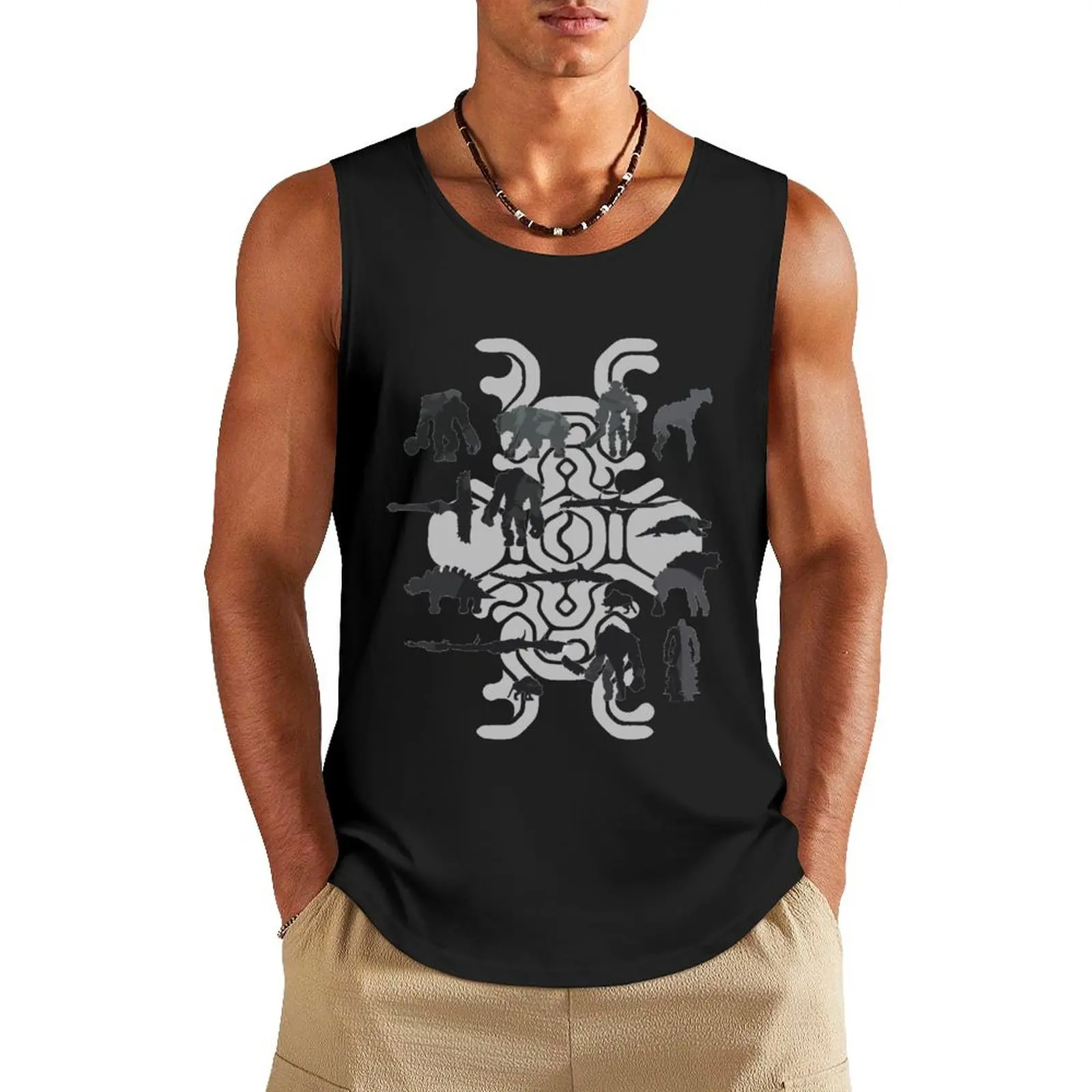 

Sixteen Colossi Tank Top Men's clothing brands Men's sleeveless sleeveless vests Men's t-shirt