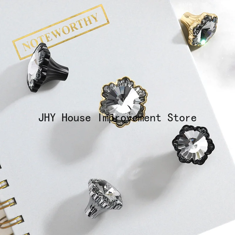 Snow Diamond Knobs Cabinet Drawer Knobs and Handles Light Luxury Clothes Cabinet Door Handles Drawer Pulls Furniture Hardware