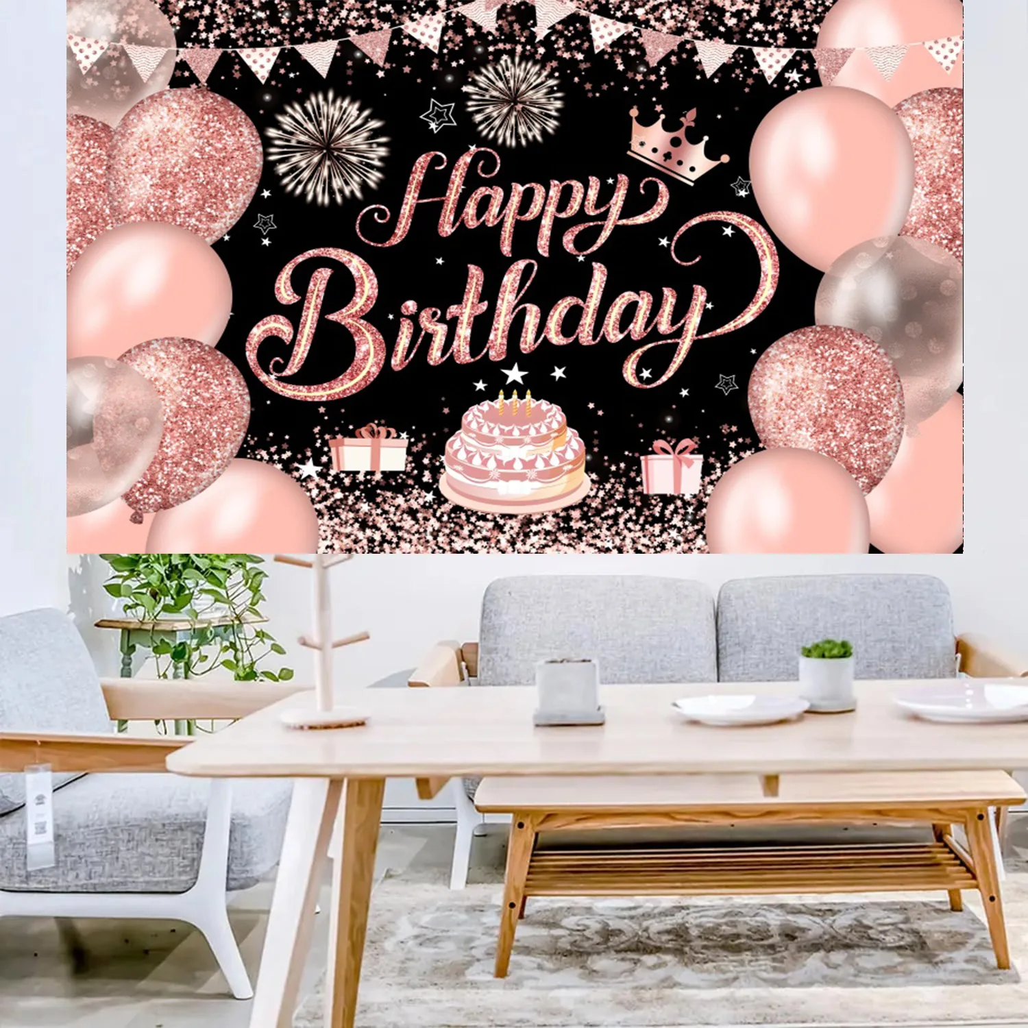 خلفية زينة عيد ميلاد سعيد، خلفية لامعة لعيد الميلاد، لافتة لافتة لمستلزمات حفلات أعياد الميلاد، خلفية صور للرجال والنساء #3