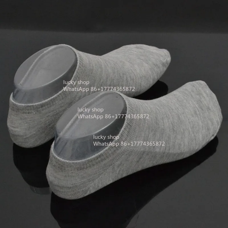 Black and White Transparent Boat Socks Low-top Short Foot Model Boat Socks Invisible Socks Sandals Model Shoe Support