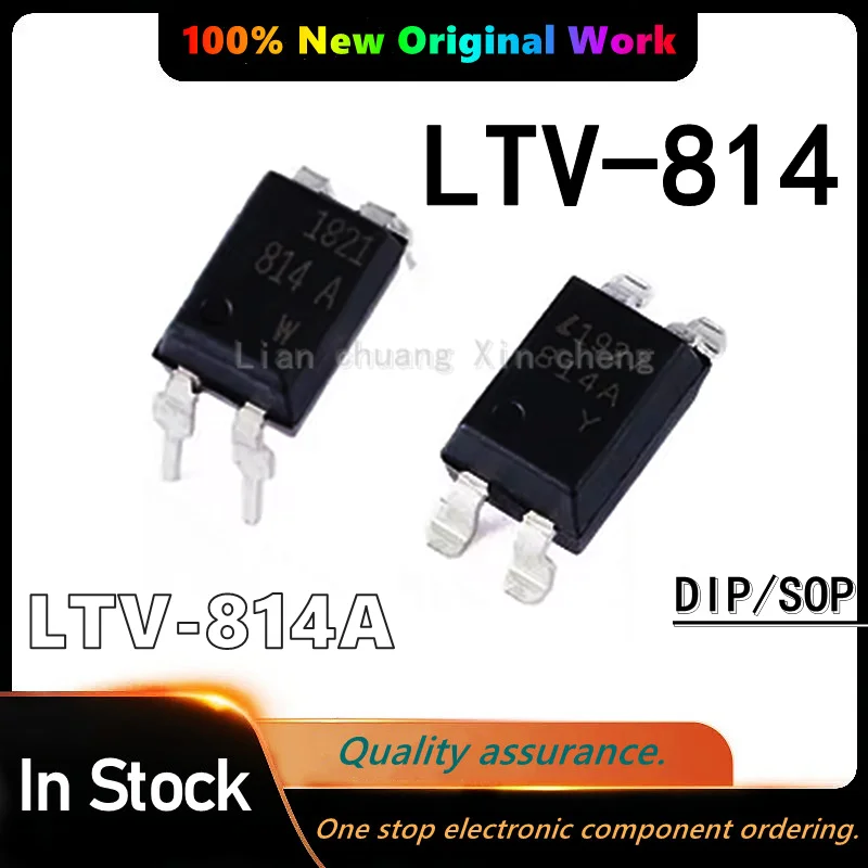 10Piece 100% Original LTV-814 DIP-4 SOP-8 LTV814 DIP LTV-814A compatible optocoupler PC814 DIP4 SOP8 NEW authentic IC  In Stock