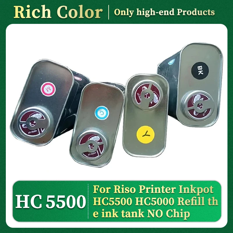 1000ML Ink Compatible For Riso HC 5500 HC5000 Printer Inkpot HC5500 HC5000 Refill The ink tank NO Chip Riso HC 5500 Ink