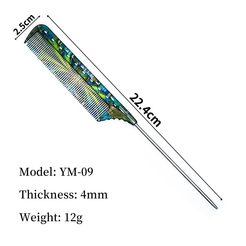 Set di pettini per pittura colorata da uomo barbiere pettine professionale per tagliare i capelli pettine per tagliare i capelli lunghi da donna
