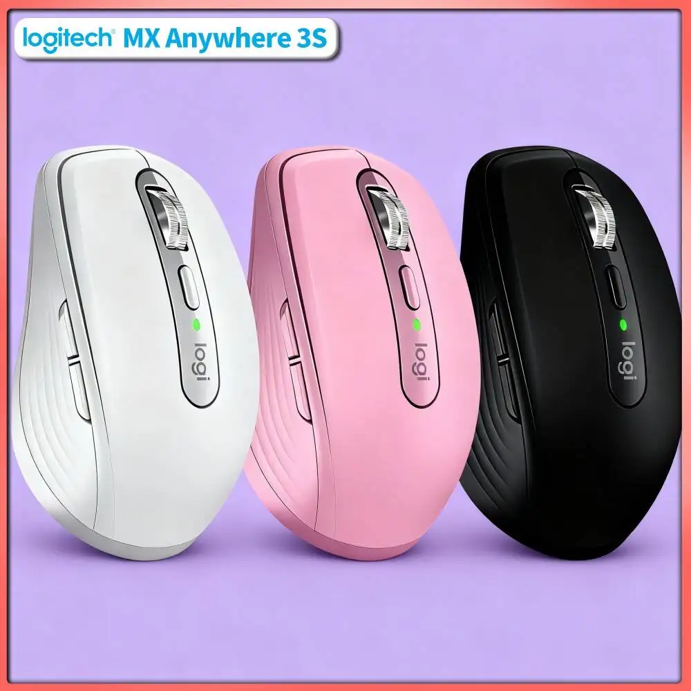 Ergonomic MX Anywhere 3S - 8K DPI, 3-Device Bluetooth, Silent Click, Perfect for Jewelry Making Class Lecture Desk Area
