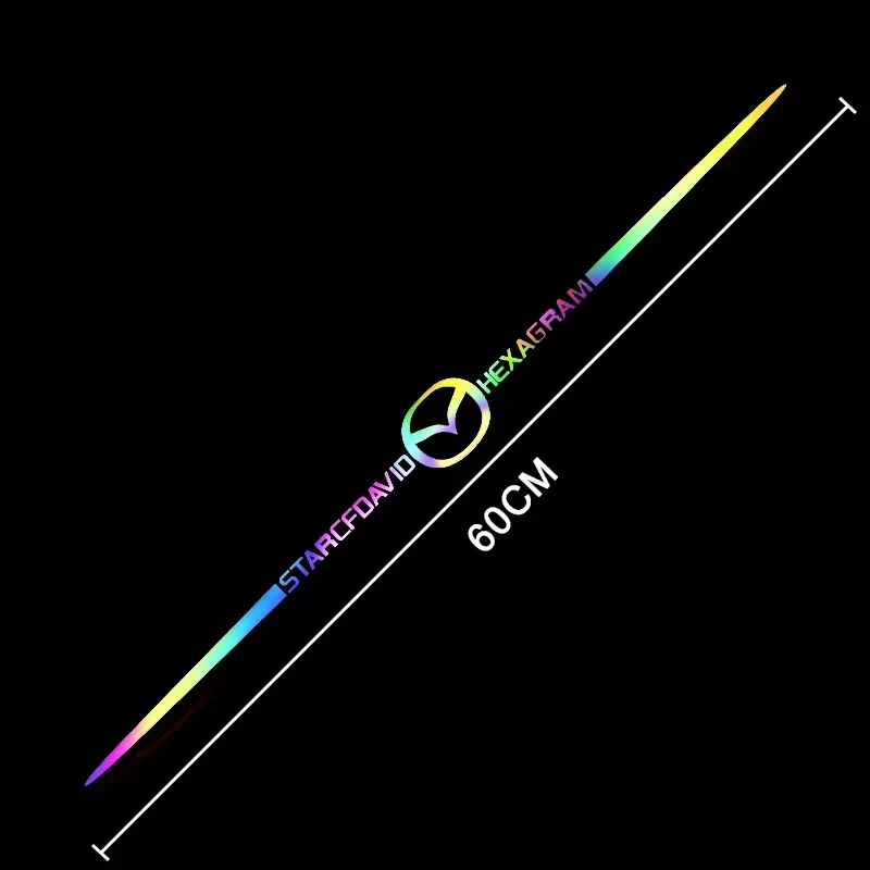 

60cm Laser Reflective Car Sticker Stripe for Mazda CX3 CX4 CX5 3 CX30 CX7 CX8 CX9 RX7 Atenza Axela Body Interior Decal
