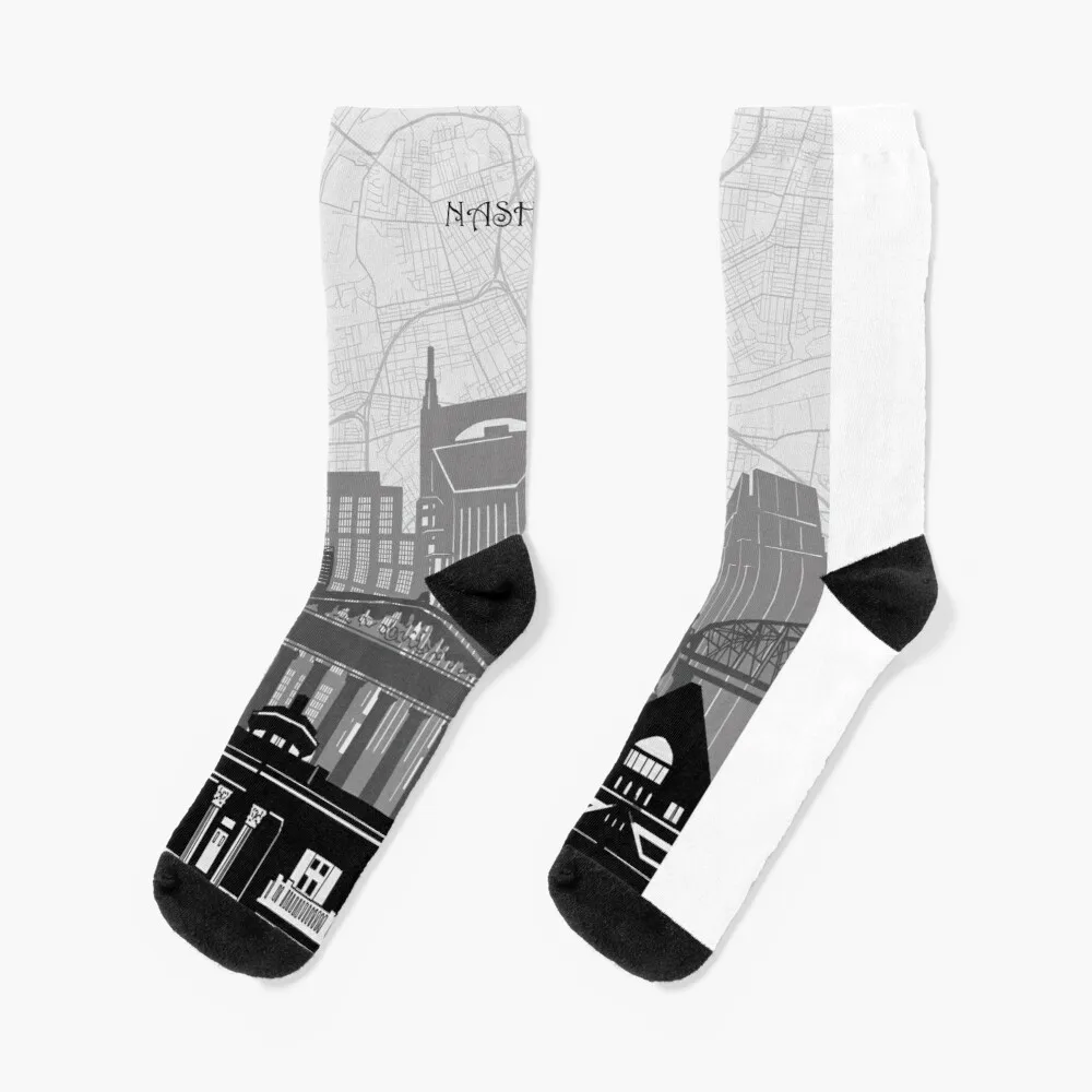 

nashville skyline Socks Sheer Socks Men Men'S Socks