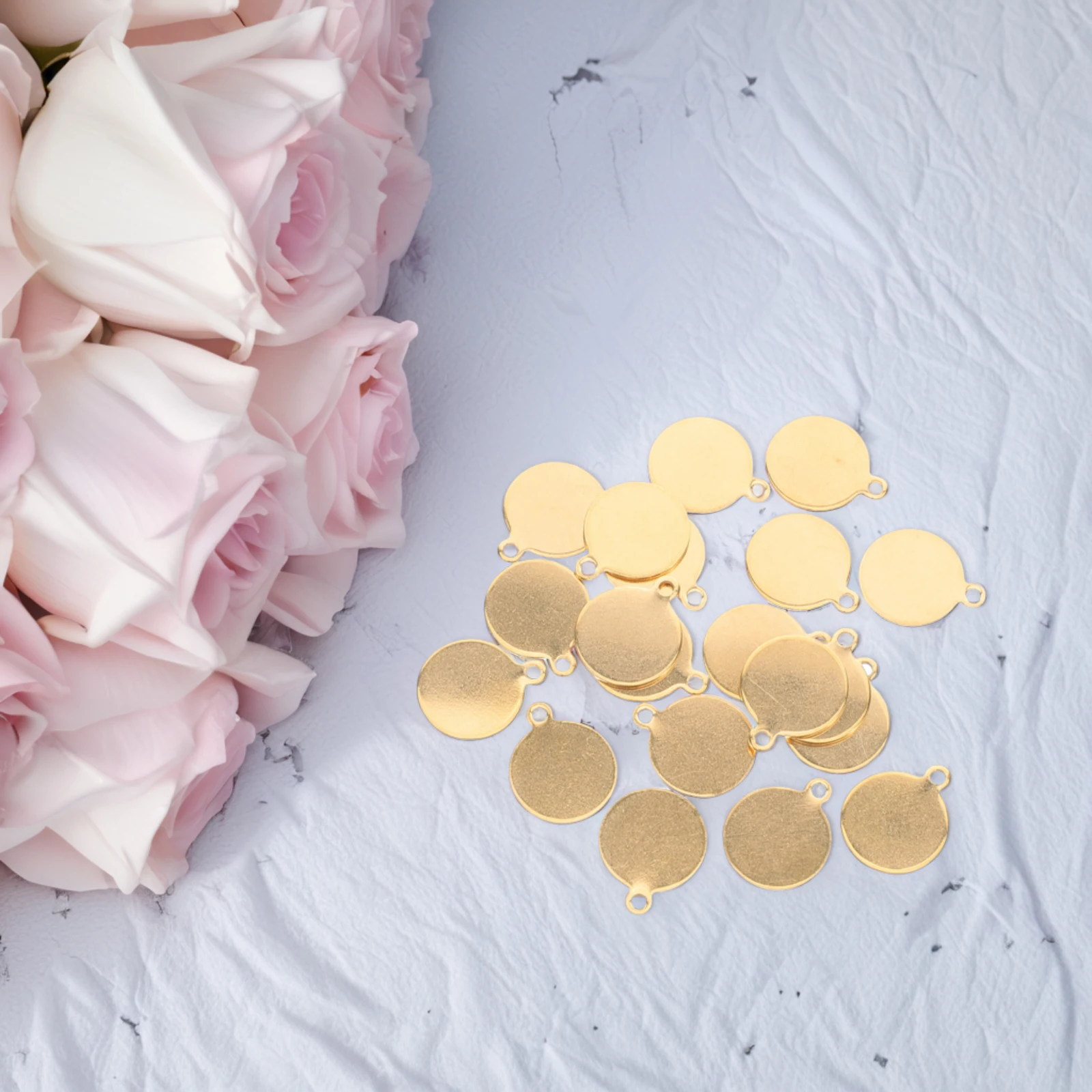 

20pcs Stainless Steel Round Pendant Blanks Bezel Trays for Necklace Making Supplies Custom Jewelry Projects