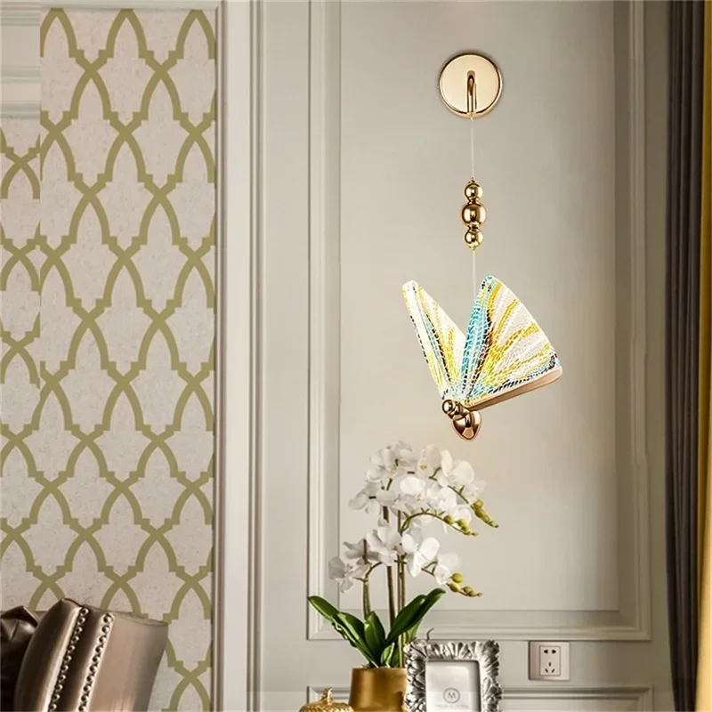 CEDRIC Nordic Creative Butterfly Wall Lights Sconces Modern LED Lamps Fixtures for Home Decoration