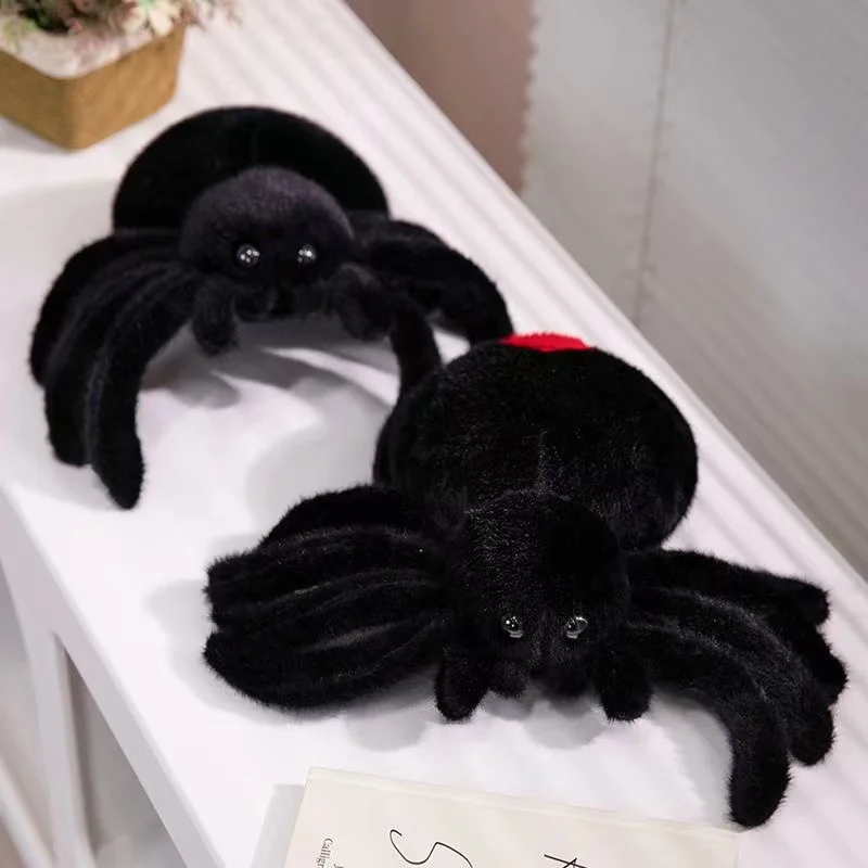Red Tail Spider Plush Toy Simulated insect Doll Festival  Funny Tricky Festival