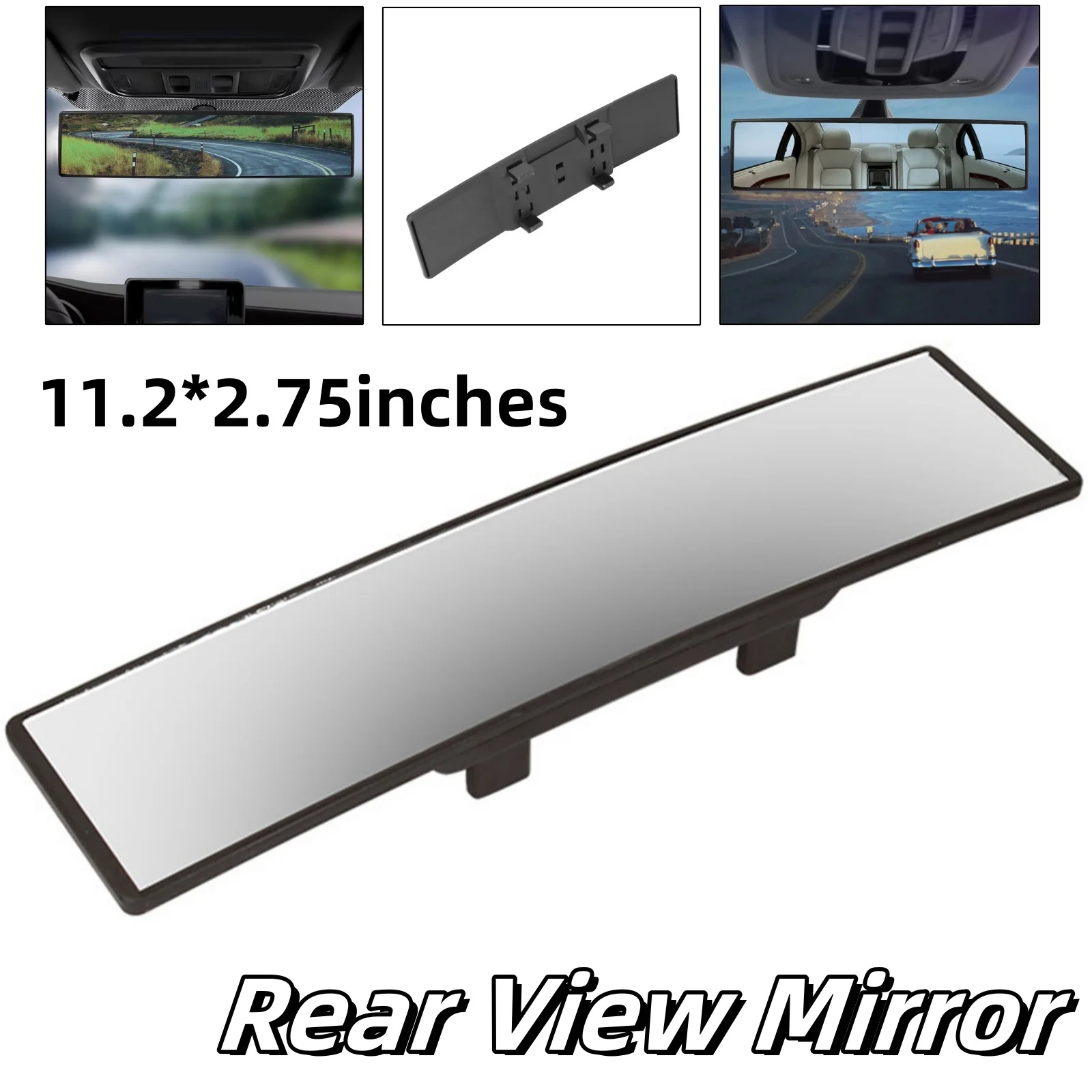 Rear View Mirrors Rearview Mirror Wide Angle Clip On Anti-glare Wide-angle Rearview Curved Mirror Reversing Auxiliary Mirror