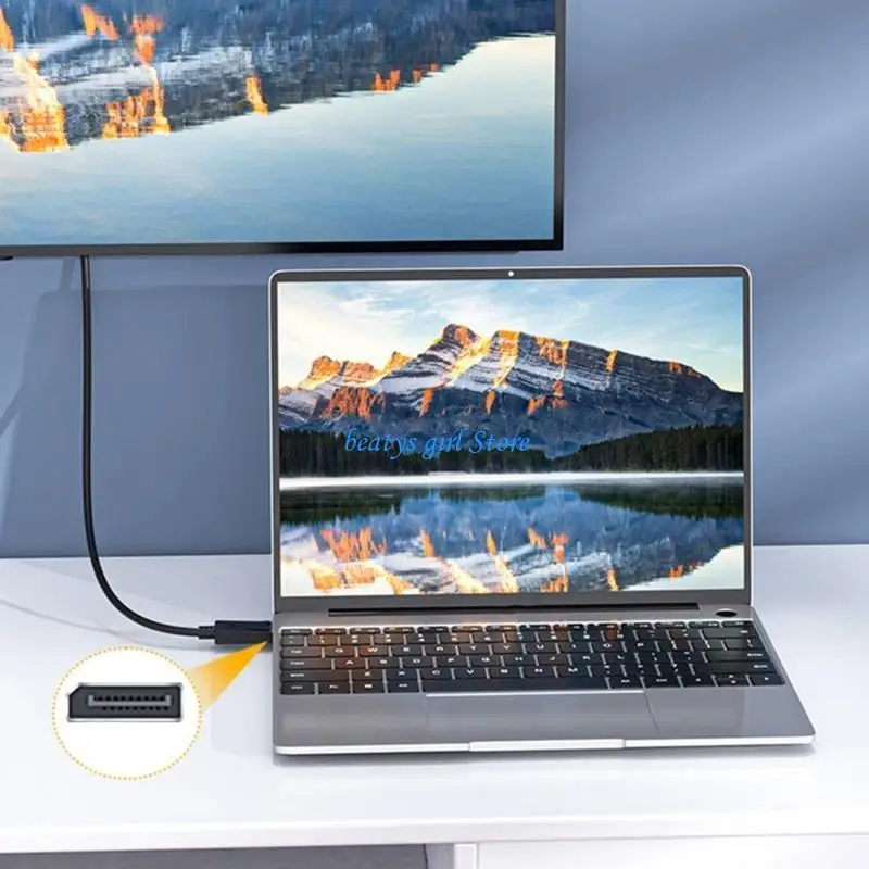 C7AB DisplayPort Connector إلى محول محول HDMICIPATIBLE سلك 4K/1080P