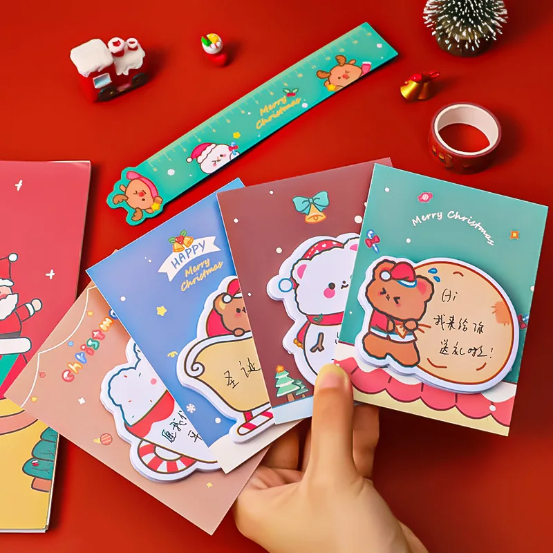 Christmas Combo Sticky Notes Cute Christmas Gift Message Notes Journal Decoration N times Sticky Notes Student stationery