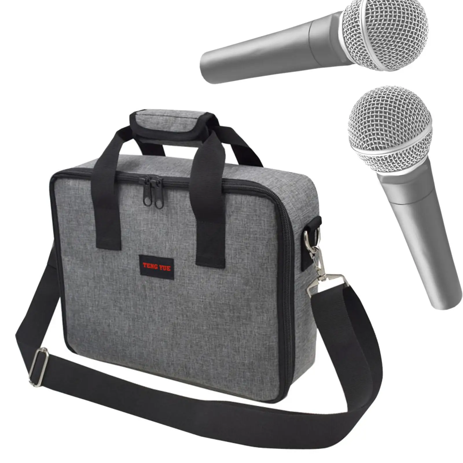 Microphone Storage Bag Portable Organizer Protection for Travel Singing Home