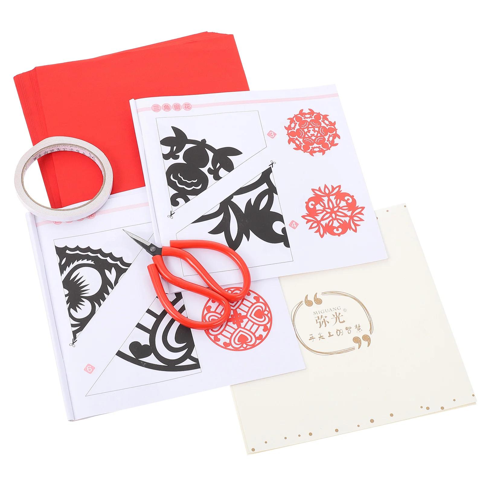 

1 Set Kids Paper-Cuts Kit Window Decoration Craft Sheets For Children Diy Handicraft Making Traditional Chinese Art Projects